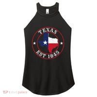 Texas Est 1845 Texan Home State Texas Pride Women's Perfect Tri Rocker Tank thumb 0