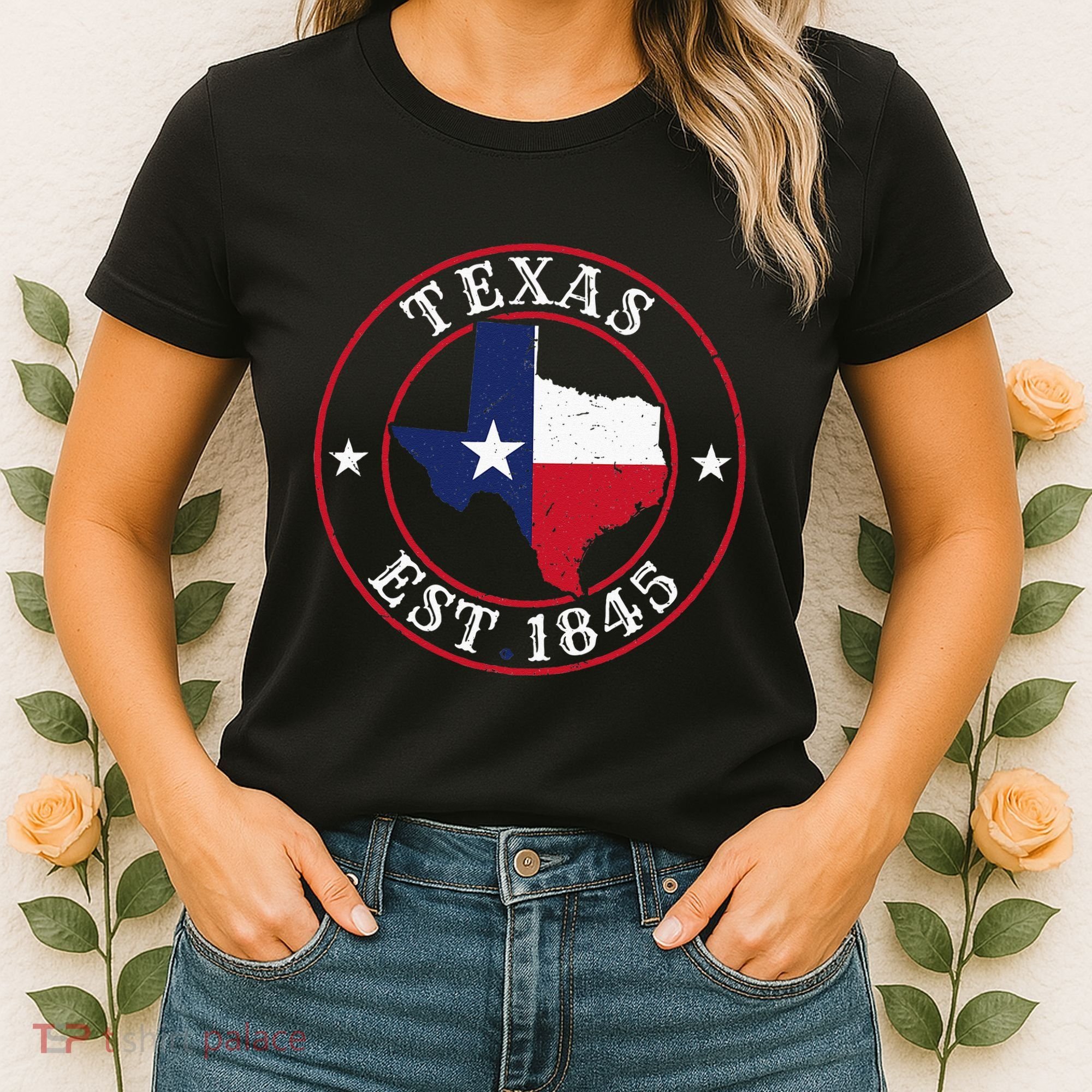 Texas Est 1845 Texan Home State Texas Pride Women's T-Shirt