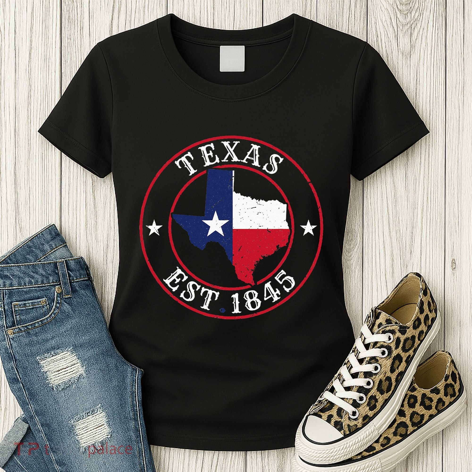Texas Est 1845 Texan Home State Texas Pride Women's T-Shirt