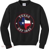 Texas Est 1845 Texan Home State Texas Pride Kids Sweatshirt thumb 0