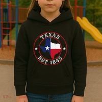 Texas Est 1845 Texan Home State Texas Pride Kids Hoodie thumb 3