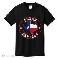 Texas Est 1845 Texan Home State Texas Pride Kids T-Shirt thumb 0