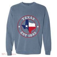 Texas Est 1845 Texan Home State Texas Pride Garment-Dyed Sweatshirt thumb 0