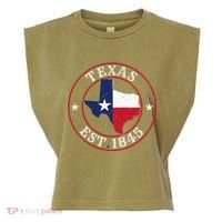 Texas Est 1845 Texan Home State Texas Pride Garment-Dyed Women's Muscle Tee thumb 0