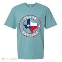 Texas Est 1845 Texan Home State Texas Pride Sueded Cloud Jersey T-Shirt thumb 0