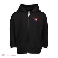Texas Est 1845 Texas Pride Home State Texan Toddler Zip Fleece Hoodie thumb 0