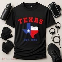 Texas Est 1845 Texas Pride Home State Texan Cooling Performance Crew T-Shirt thumb 3