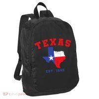 Texas Est 1845 Texas Pride Home State Texan Port Authority Crush Ripstop Backpack thumb 0