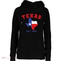 Texas Est 1845 Texas Pride Home State Texan Womens Funnel Neck Pullover Hood thumb 0