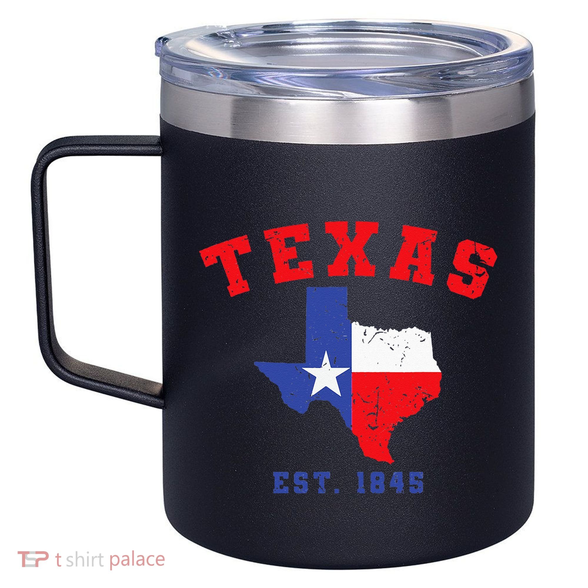 Texas Est 1845 Texas Pride Home State Texan 12oz Stainless Steel Coffee Mug