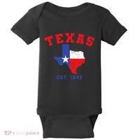 Texas Est 1845 Texas Pride Home State Texan Baby Bodysuit thumb 0