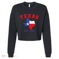 Texas Est 1845 Texas Pride Home State Texan Cropped Pullover Crew thumb 0
