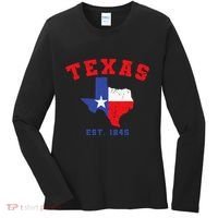 Texas Est 1845 Texas Pride Home State Texan Women's Long Sleeve Shirt thumb 0