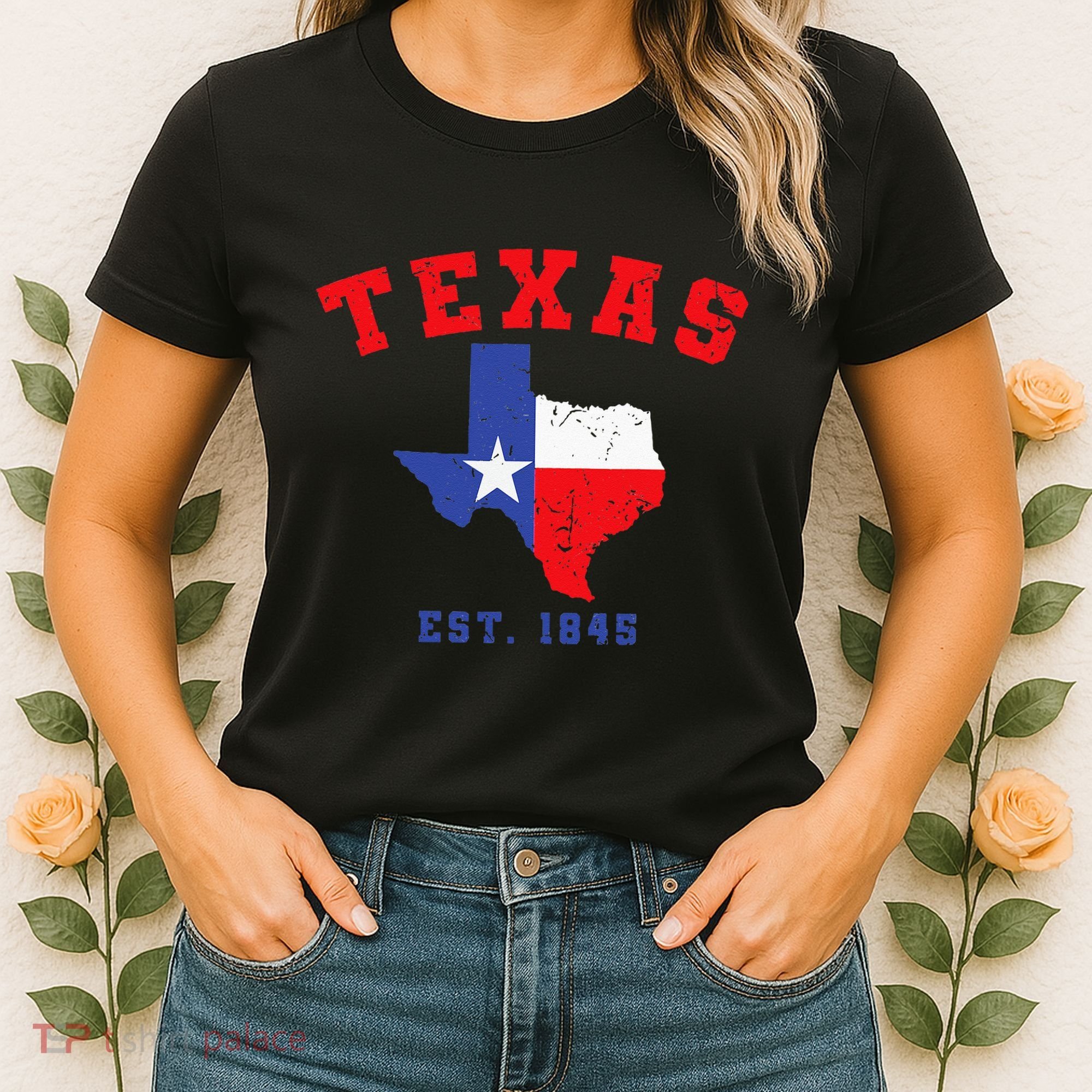 Texas Est 1845 Texas Pride Home State Texan Women's T-Shirt