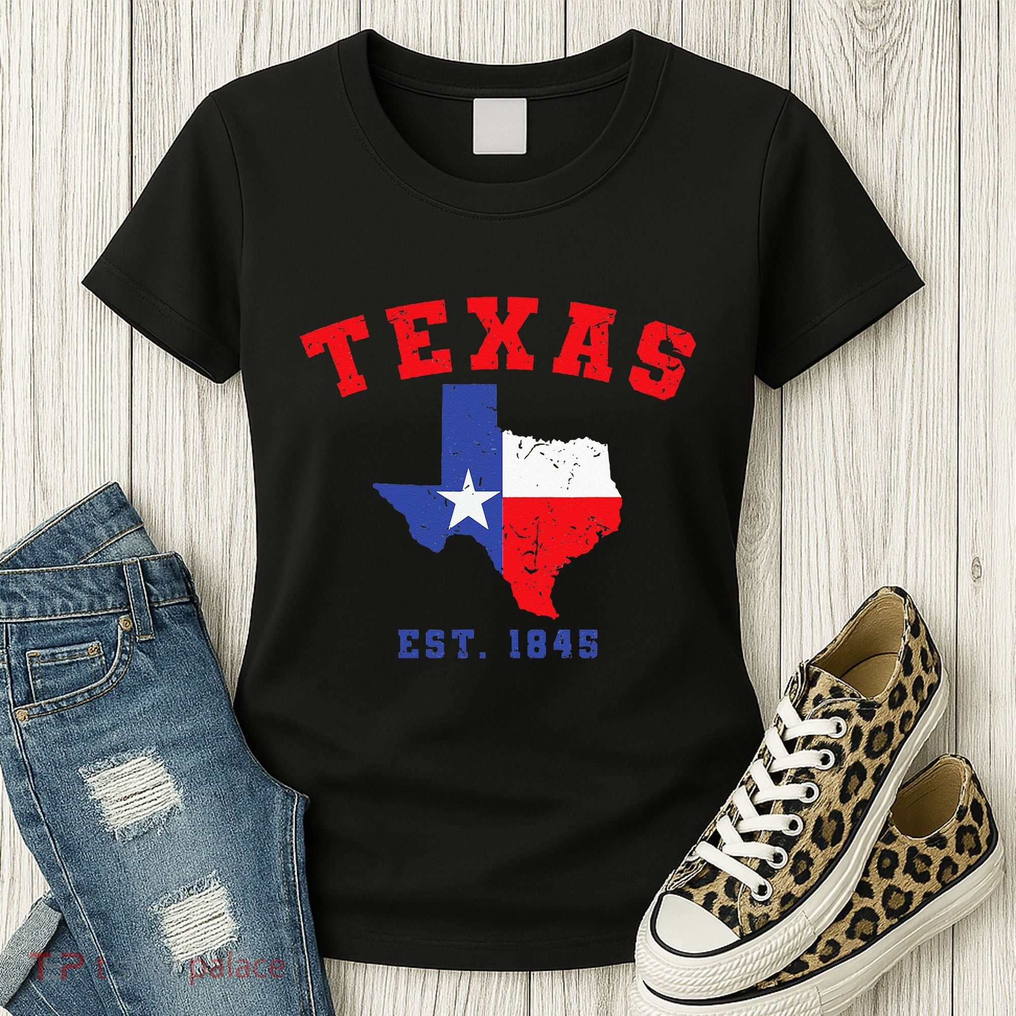Texas Est 1845 Texas Pride Home State Texan Women's T-Shirt