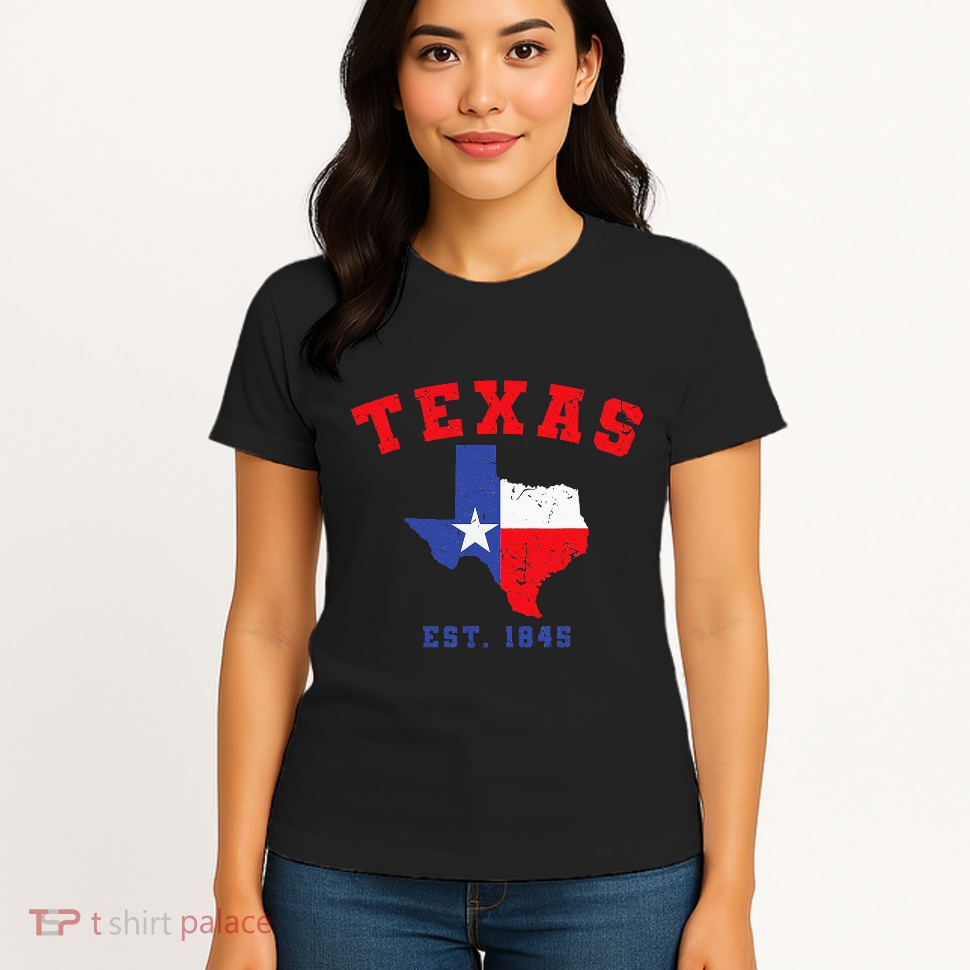 Texas Est 1845 Texas Pride Home State Texan Women's T-Shirt