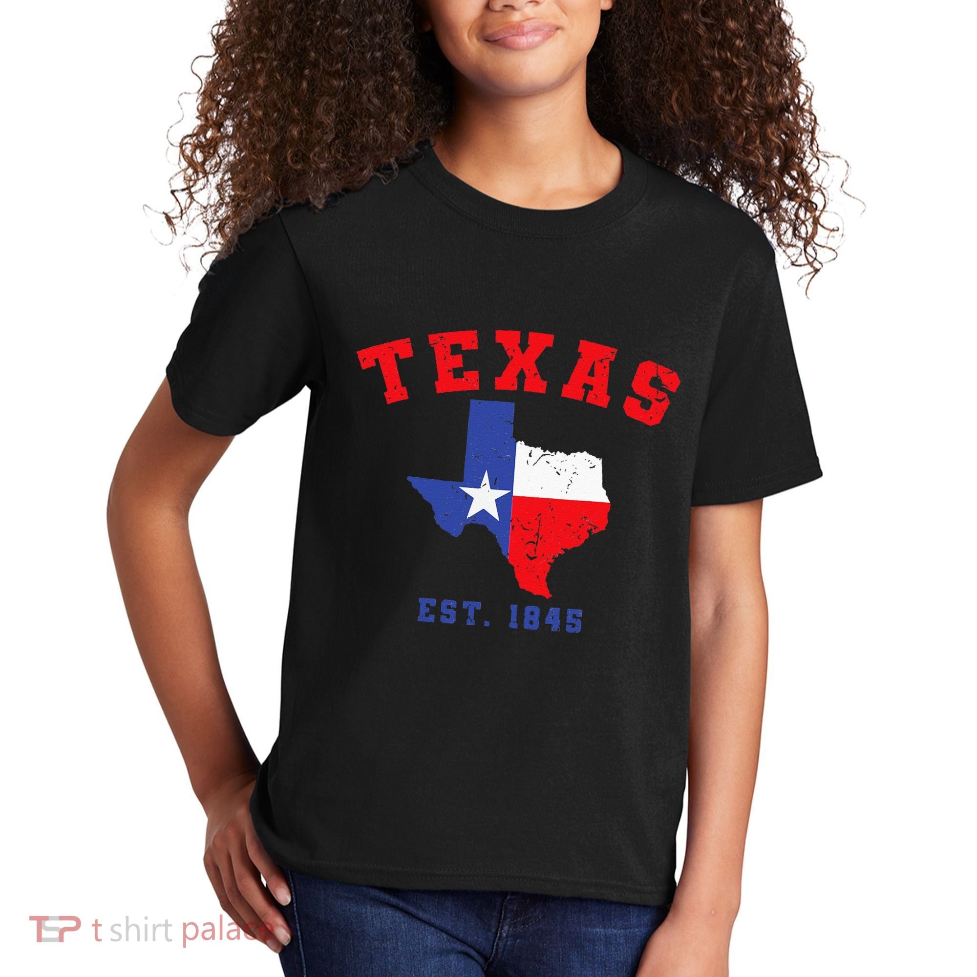 Texas Est 1845 Texas Pride Home State Texan Kids T-Shirt