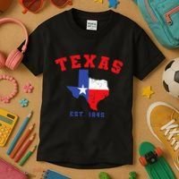 Texas Est 1845 Texas Pride Home State Texan Kids T-Shirt thumb 3