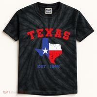 Texas Est 1845 Texas Pride Home State Texan Kids Tie-Dye T-Shirt thumb 0