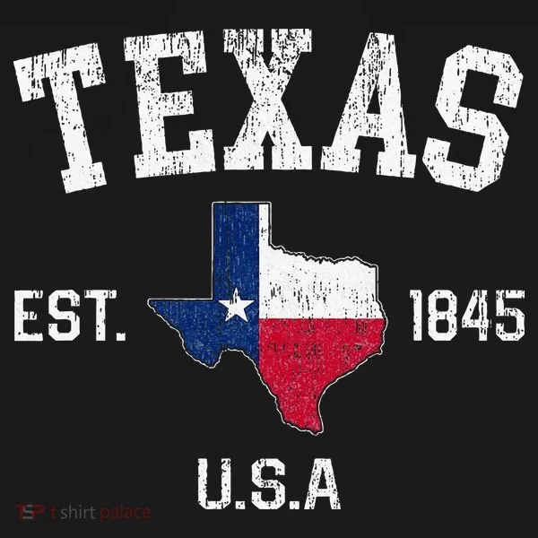 Texas Est 1845 Texas State Flag Map Texan Pride Hoodie