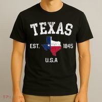 Texas Est 1845 Texas State Flag Map Texan Pride T-Shirt thumb 3