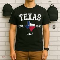 Texas Est 1845 Texas State Flag Map Texan Pride T-Shirt thumb 6