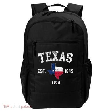 Texas Est 1845 Texas State Flag Map Texan Pride Backpack