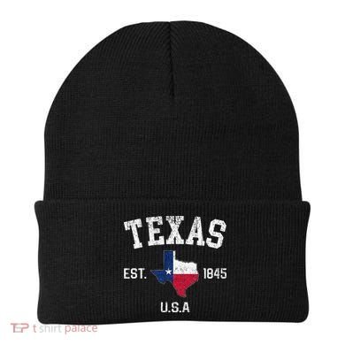 Texas Est 1845 Texas State Flag Map Texan Pride Beanie
