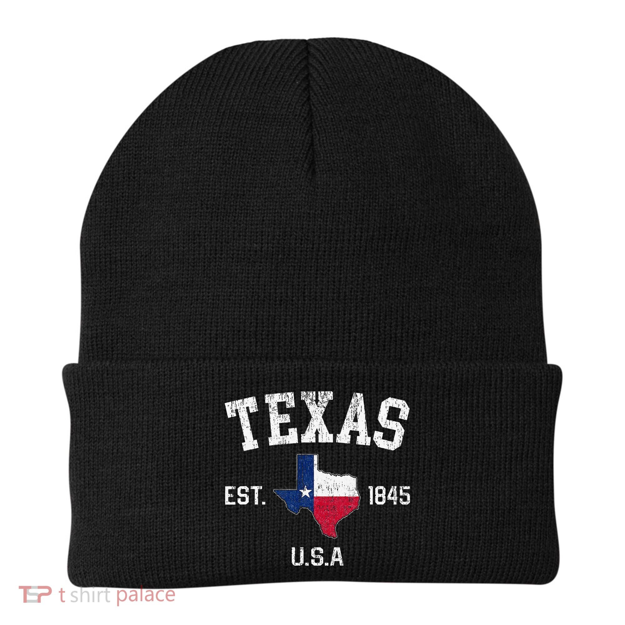 Texas Est 1845 Texas State Flag Map Texan Pride Beanie