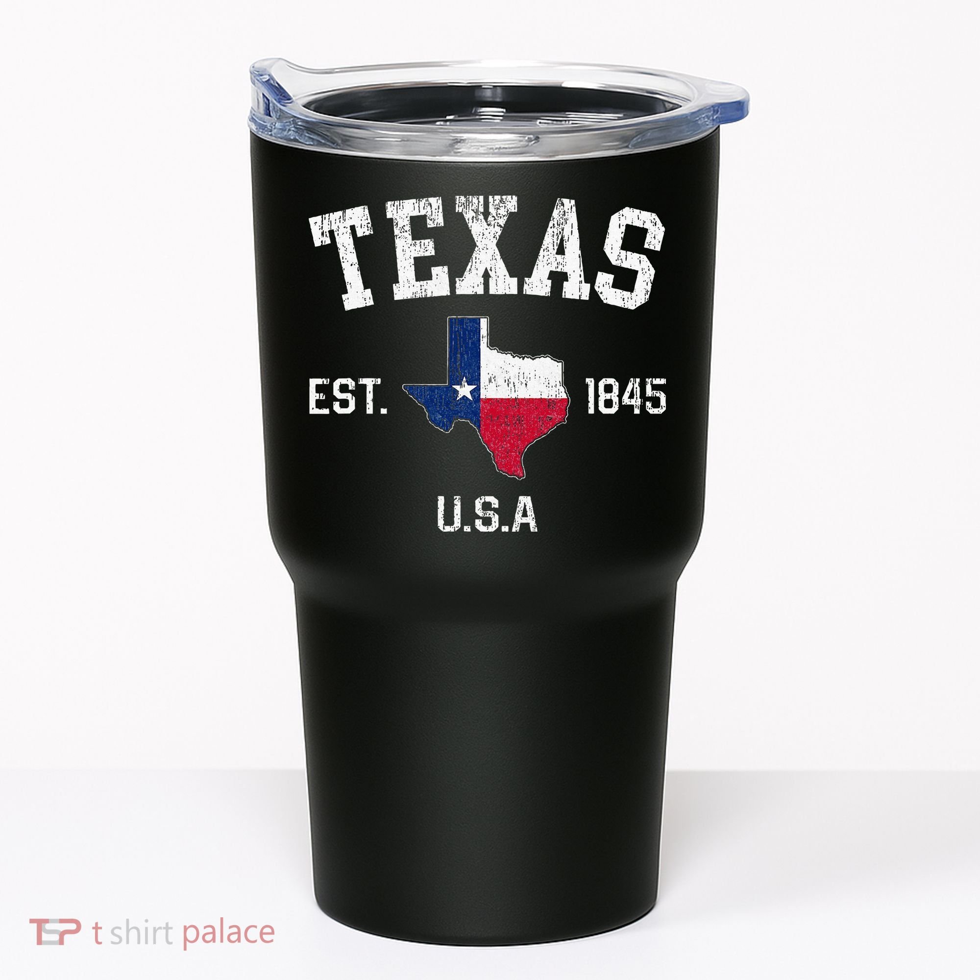 Texas Est 1845 Texas State Flag Map Texan Pride Tumbler
