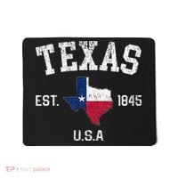 Texas Est 1845 Texas State Flag Map Texan Pride Mousepad thumb 0