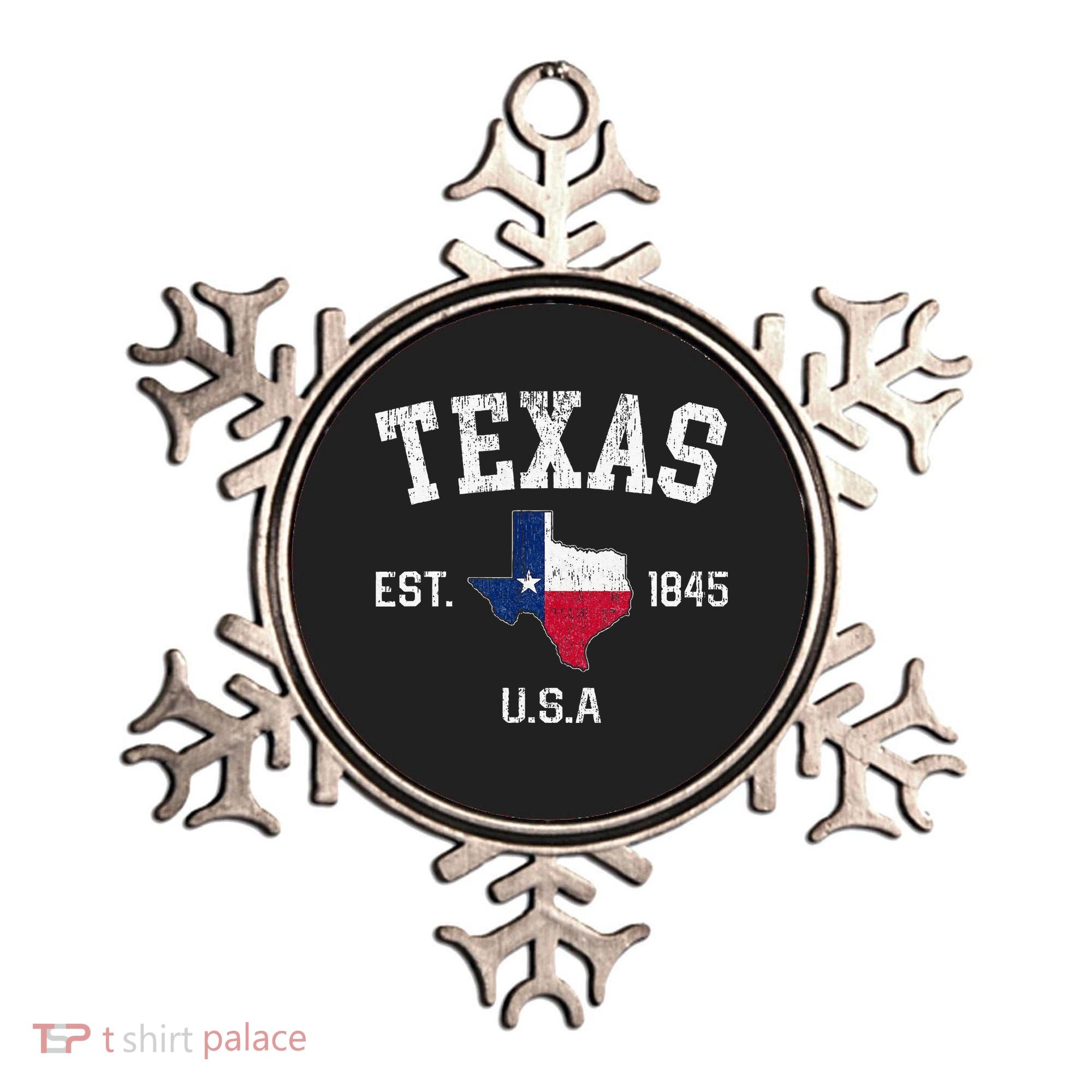 Texas Est 1845 Texas State Flag Map Texan Pride Ornament
