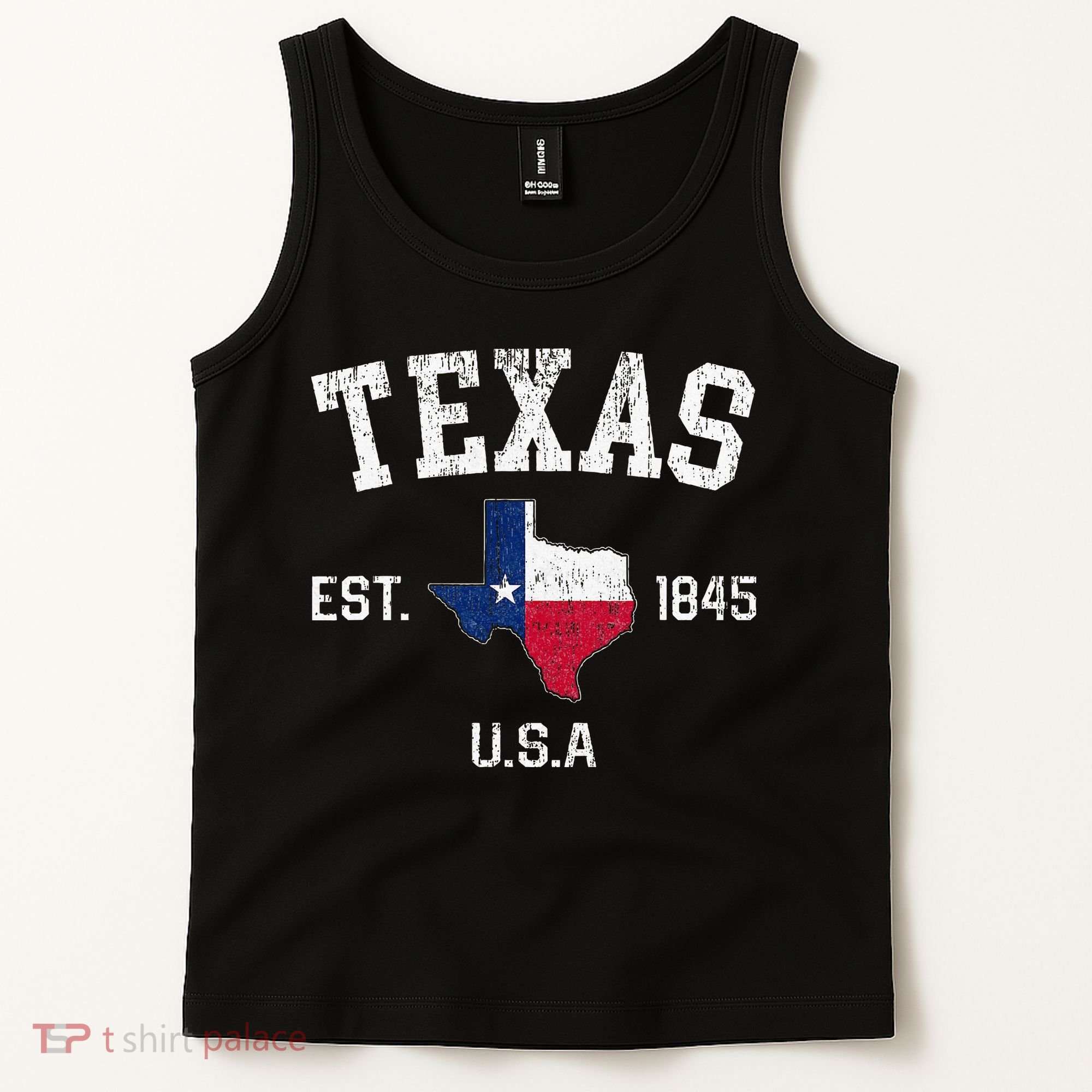 Texas Est 1845 Texas State Flag Map Texan Pride Tank Top