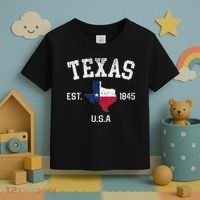 Texas Est 1845 Texas State Flag Map Texan Pride Toddler T-Shirt thumb 3