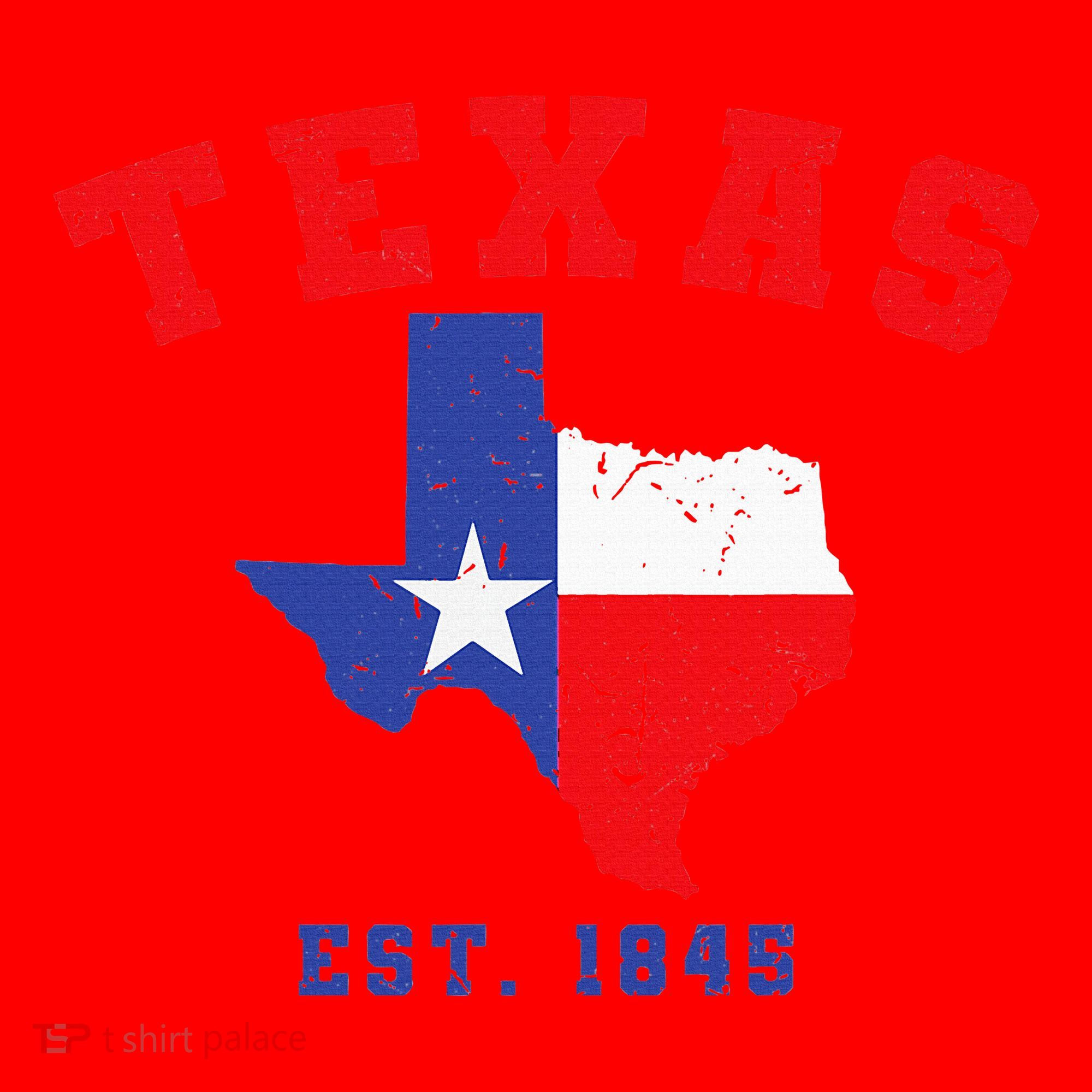 Texas Est. 1845 Texas Pride Home State Texan Santa Hat
