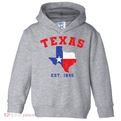 Texas Est. 1845 Texas Pride Home State Texan Toddler Hoodie