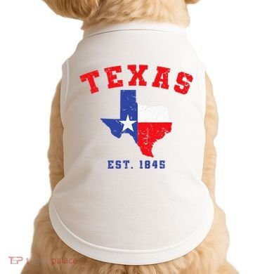 Texas Est. 1845 Texas Pride Home State Texan Doggie Tank