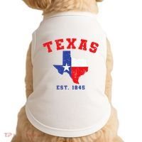 Texas Est. 1845 Texas Pride Home State Texan Doggie Tank thumb 0