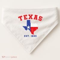 Texas Est. 1845 Texas Pride Home State Texan USA-Made Doggie Bandana thumb 0