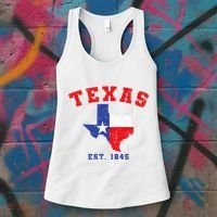 Texas Est. 1845 Texas Pride Home State Texan Women's Tank Top thumb 3