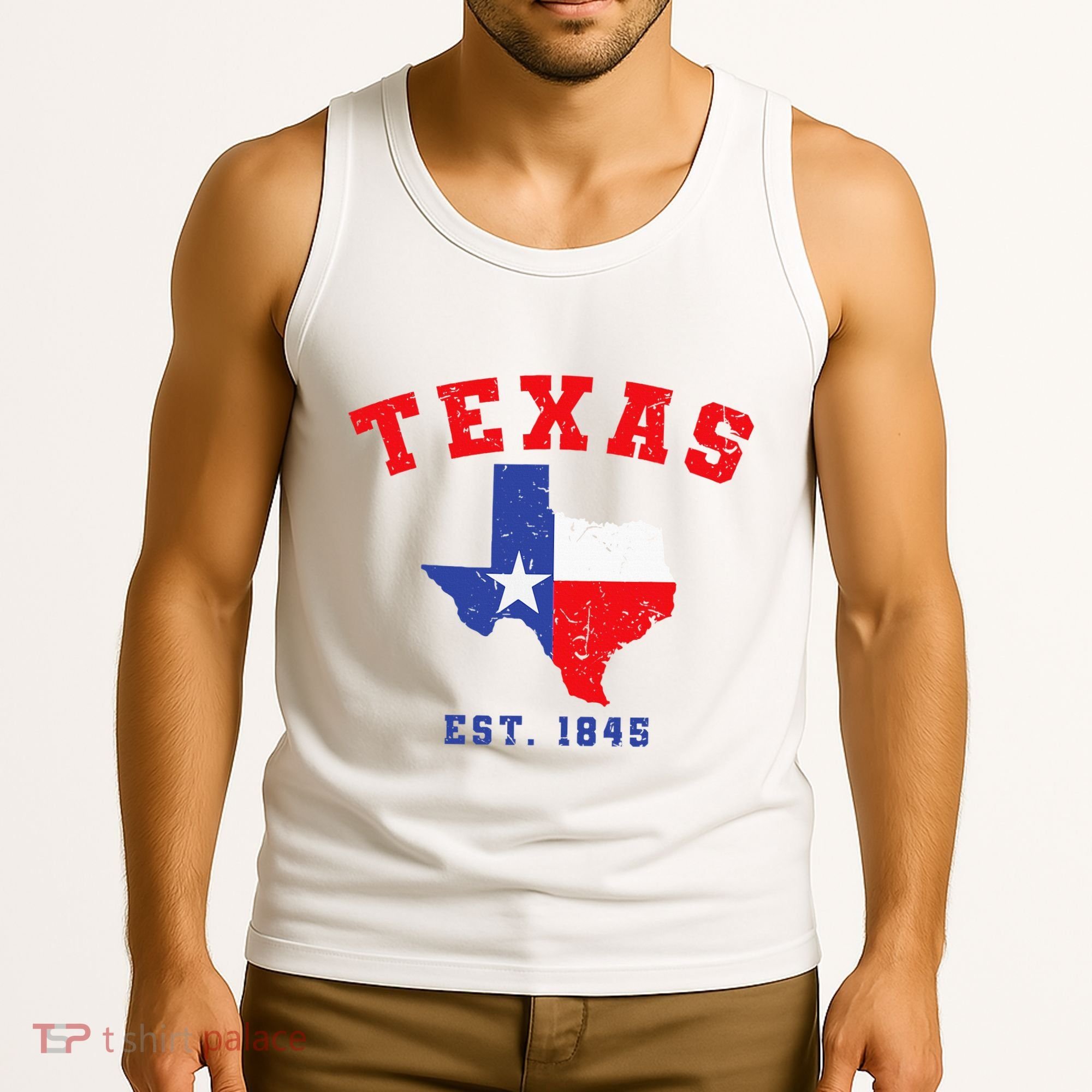 Texas Est. 1845 Texas Pride Home State Texan Tank Top
