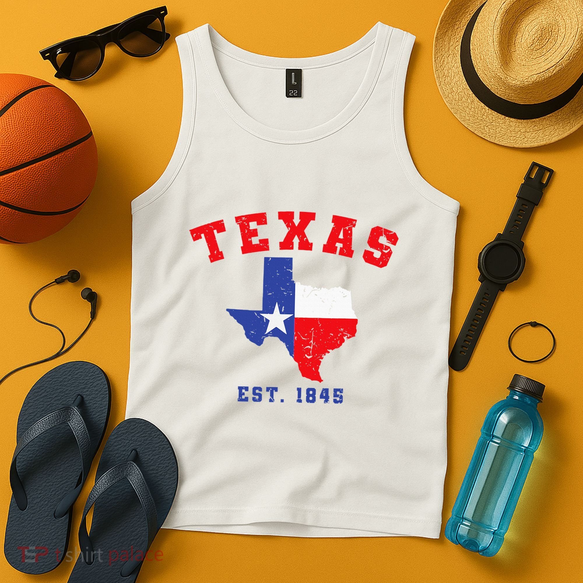 Texas Est. 1845 Texas Pride Home State Texan Tank Top