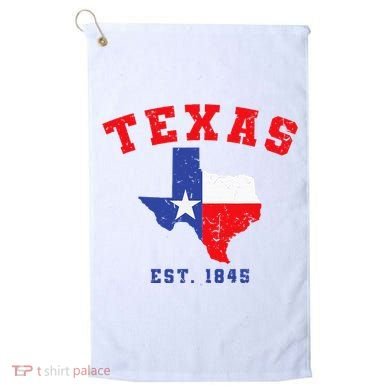 Texas Est. 1845 Texas Pride Home State Texan Golf Towel