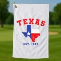 Texas Est. 1845 Texas Pride Home State Texan Golf Towel thumb 1