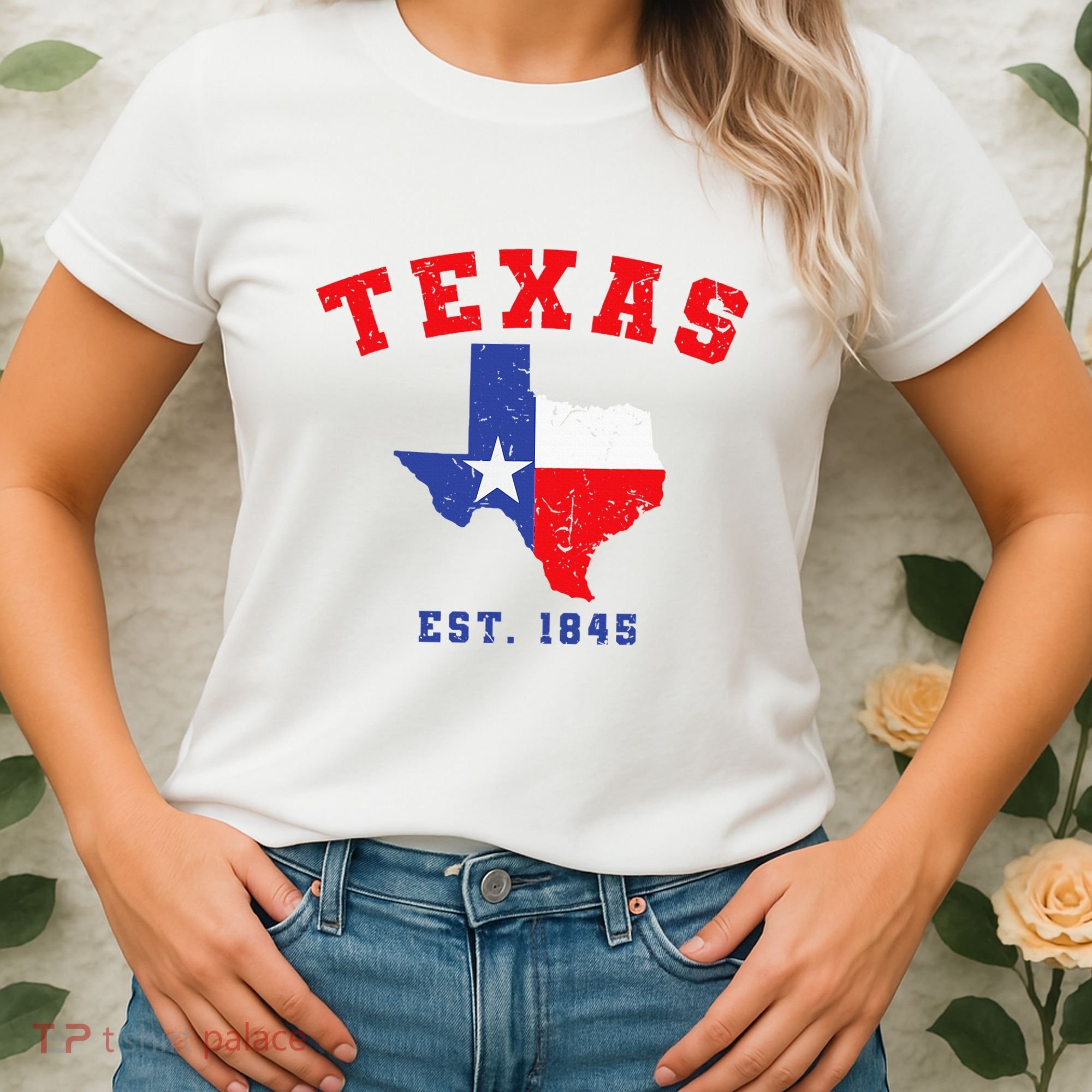 Texas Est. 1845 Texas Pride Home State Texan Women's T-Shirt