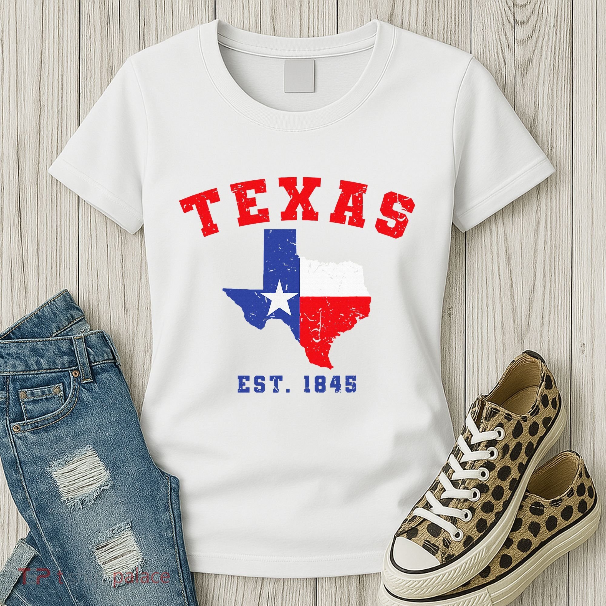 Texas Est. 1845 Texas Pride Home State Texan Women's T-Shirt