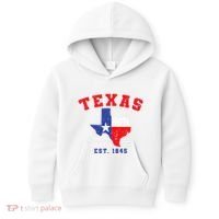 Texas Est. 1845 Texas Pride Home State Texan Kids Hoodie thumb 0