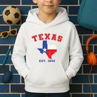 Texas Est. 1845 Texas Pride Home State Texan Kids Hoodie thumb 2