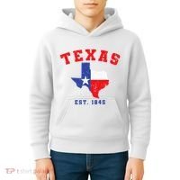 Texas Est. 1845 Texas Pride Home State Texan Kids Hoodie thumb 4