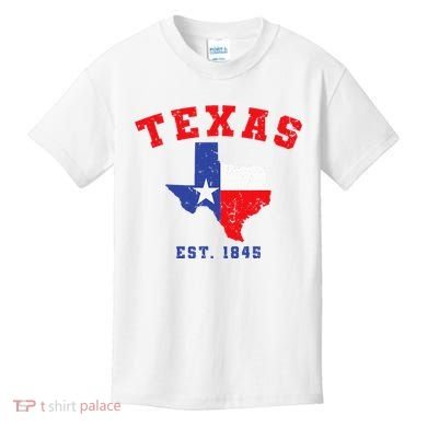Texas Est. 1845 Texas Pride Home State Texan Kids T-Shirt